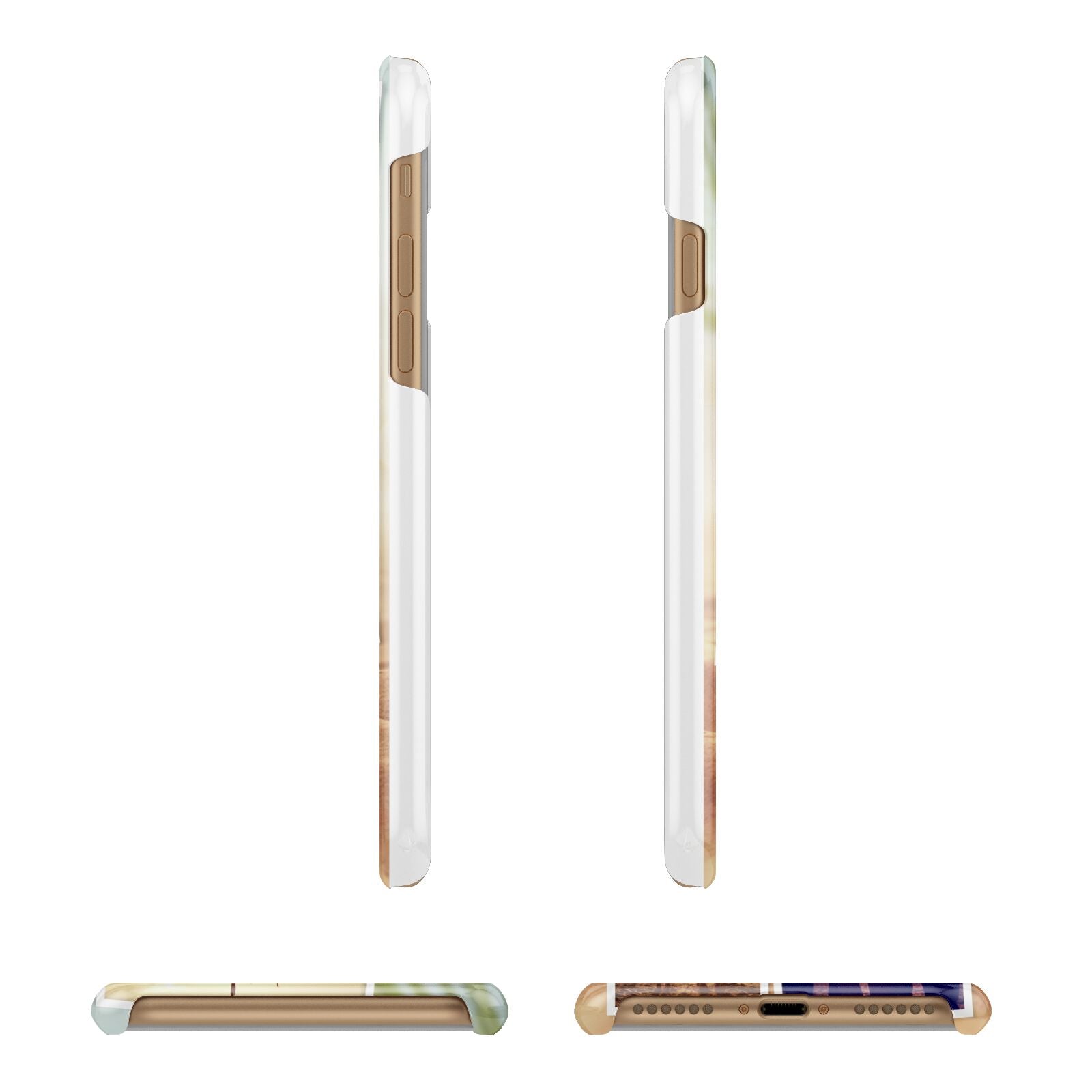 Personalised Summer Holiday Photos Apple iPhone 7 8 3D Wrap Snap Case Angled Images