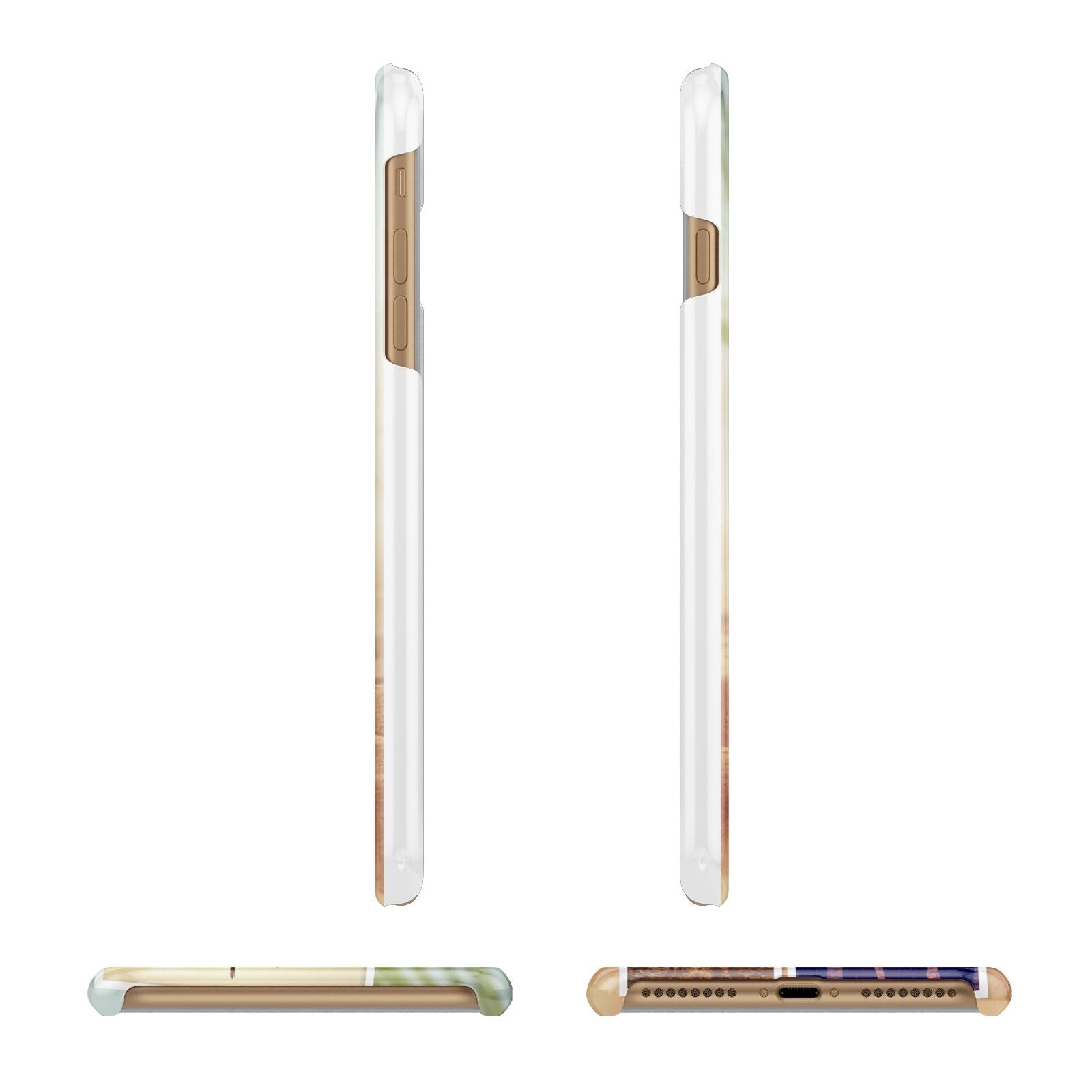 Personalised Summer Holiday Photos Apple iPhone 7 Plus 3D Wrap Snap Case Angled Images