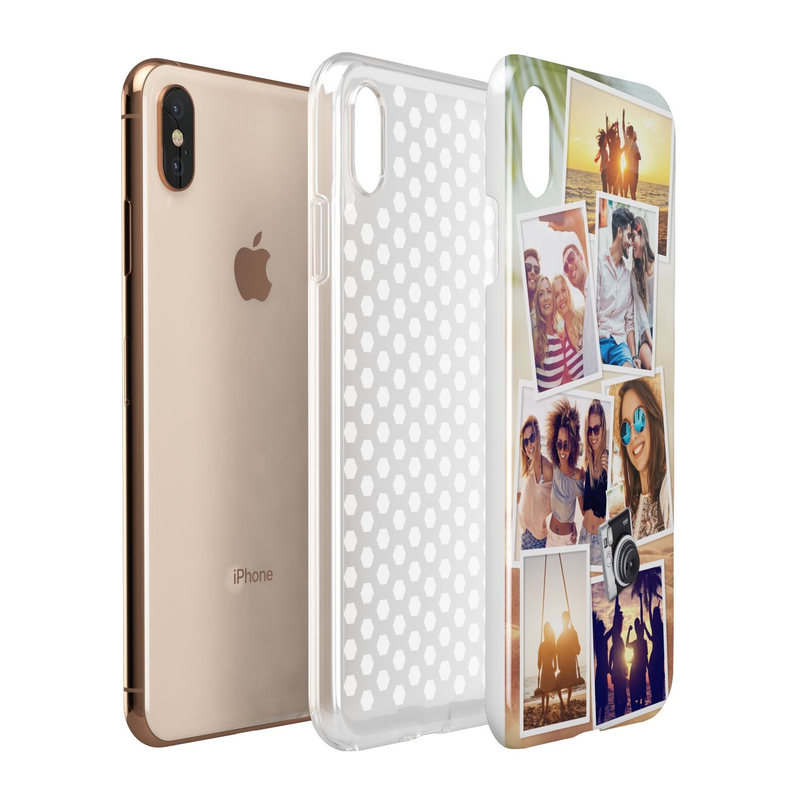 Personalised Summer Holiday Photos Apple iPhone Xs Max 3D Tough Case Expanded View