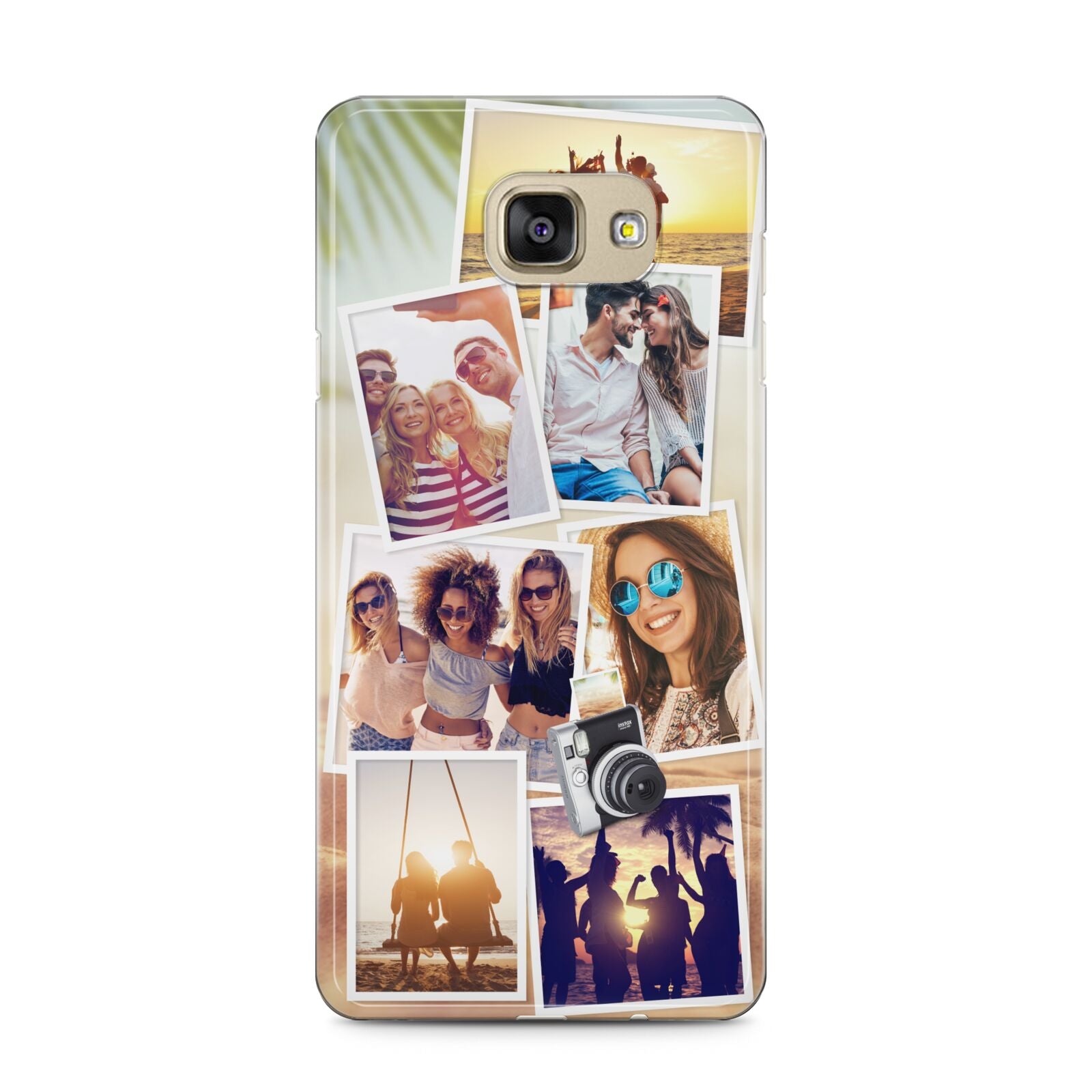 Personalised Summer Holiday Photos Samsung Galaxy A5 2016 Case on gold phone