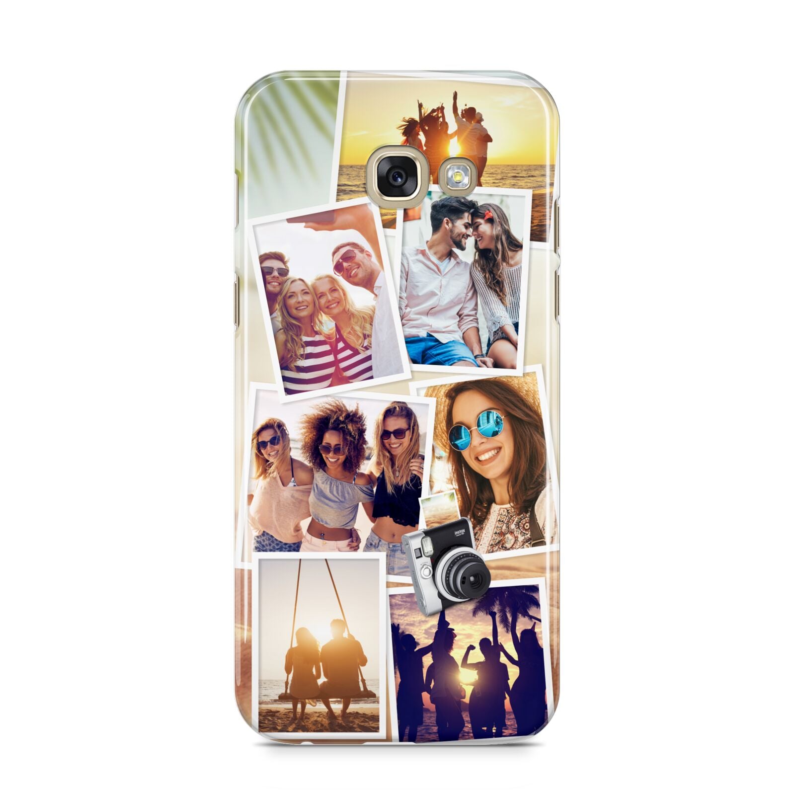 Personalised Summer Holiday Photos Samsung Galaxy A5 2017 Case on gold phone