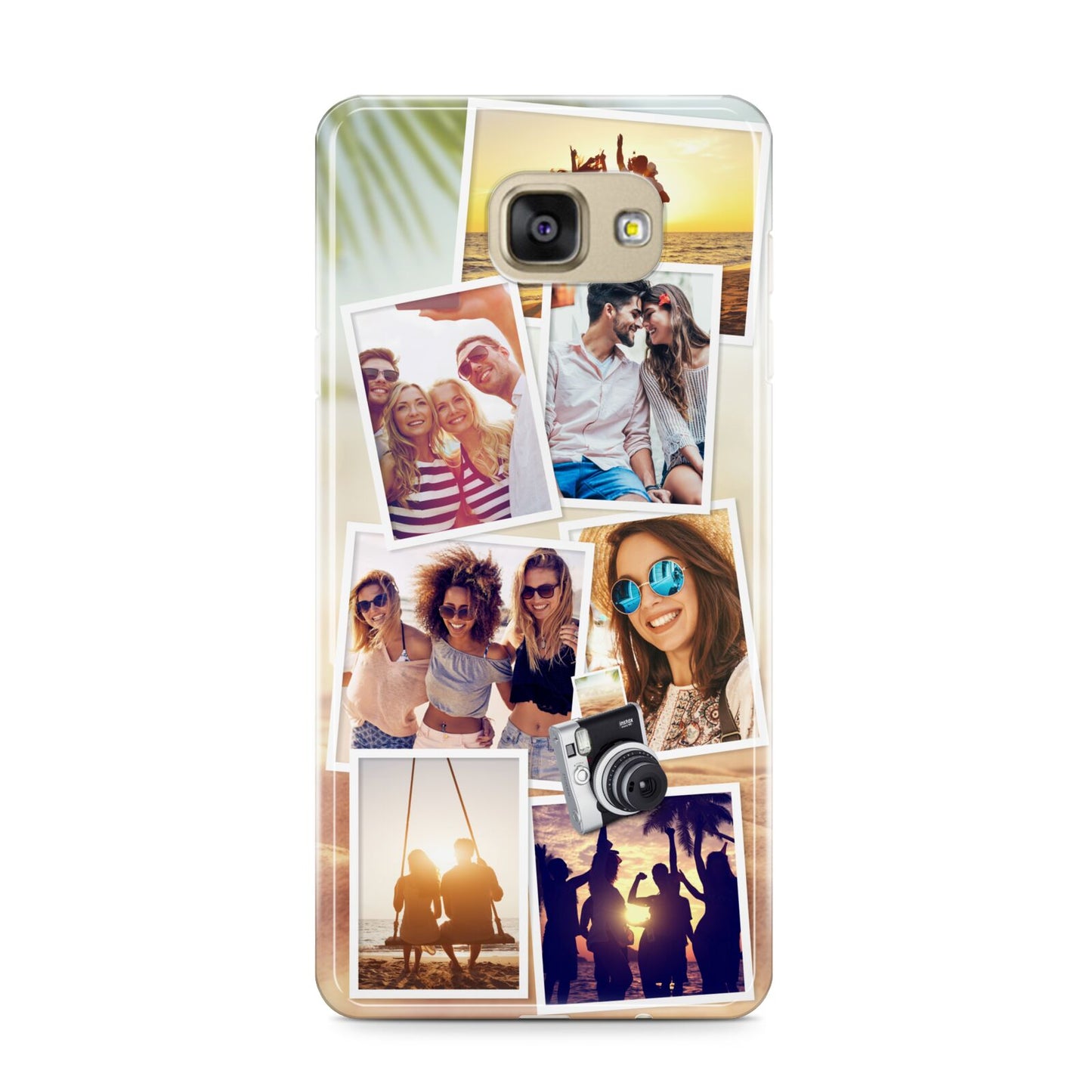 Personalised Summer Holiday Photos Samsung Galaxy A9 2016 Case on gold phone