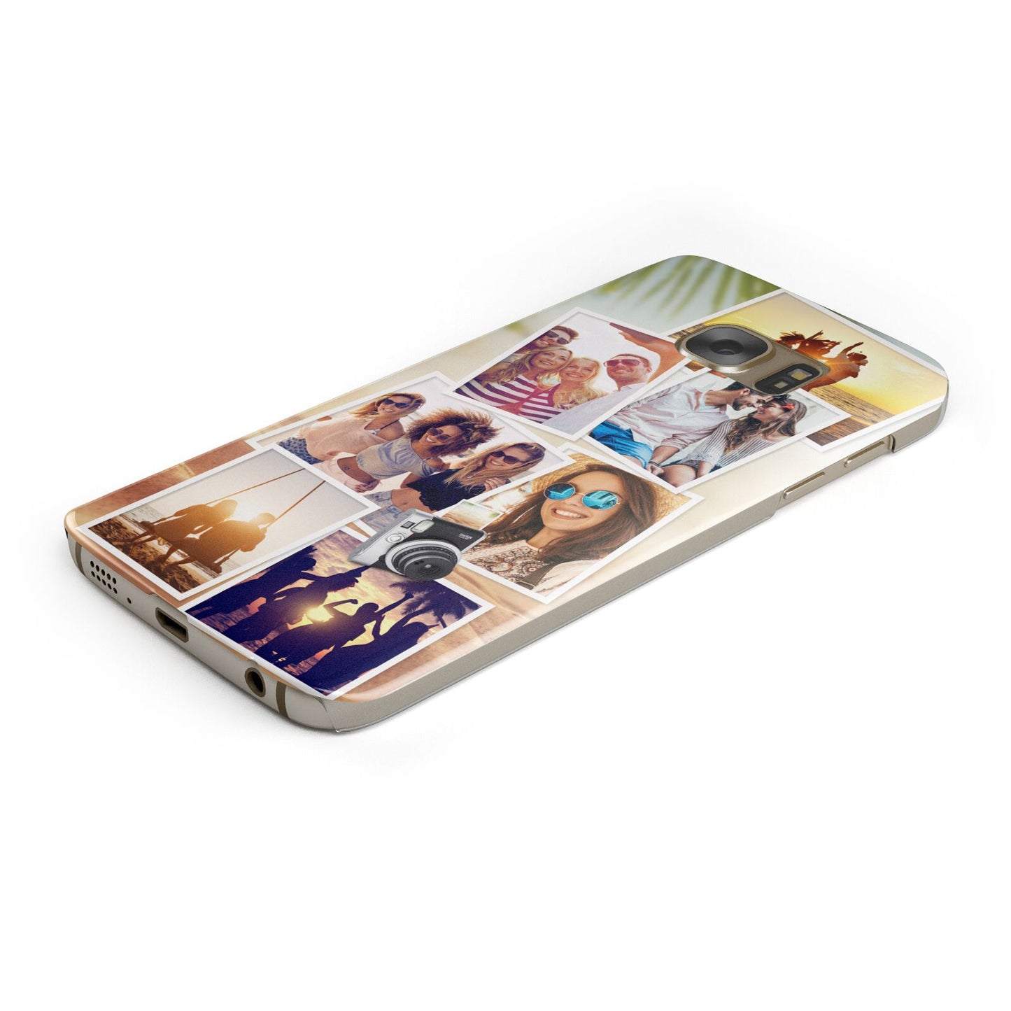 Personalised Summer Holiday Photos Samsung Galaxy Case Bottom Cutout