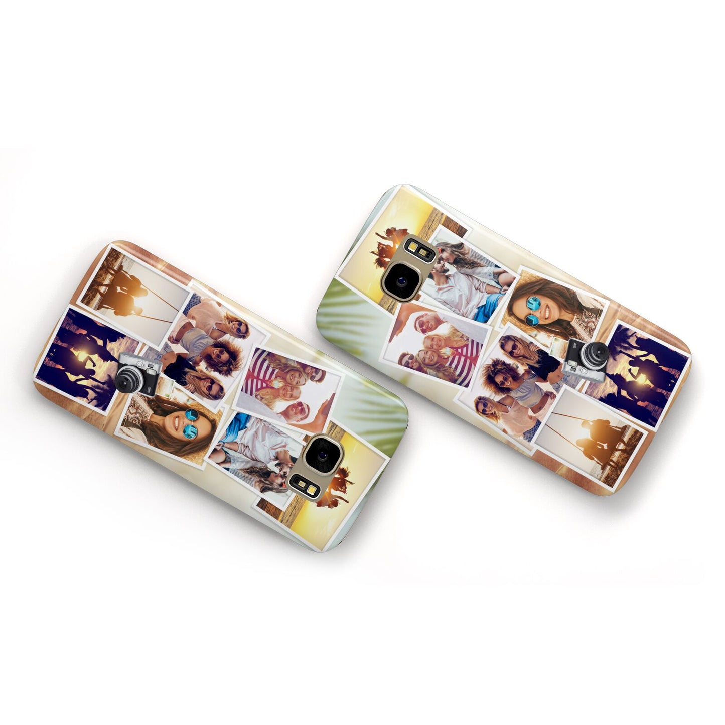 Personalised Summer Holiday Photos Samsung Galaxy Case Flat Overview