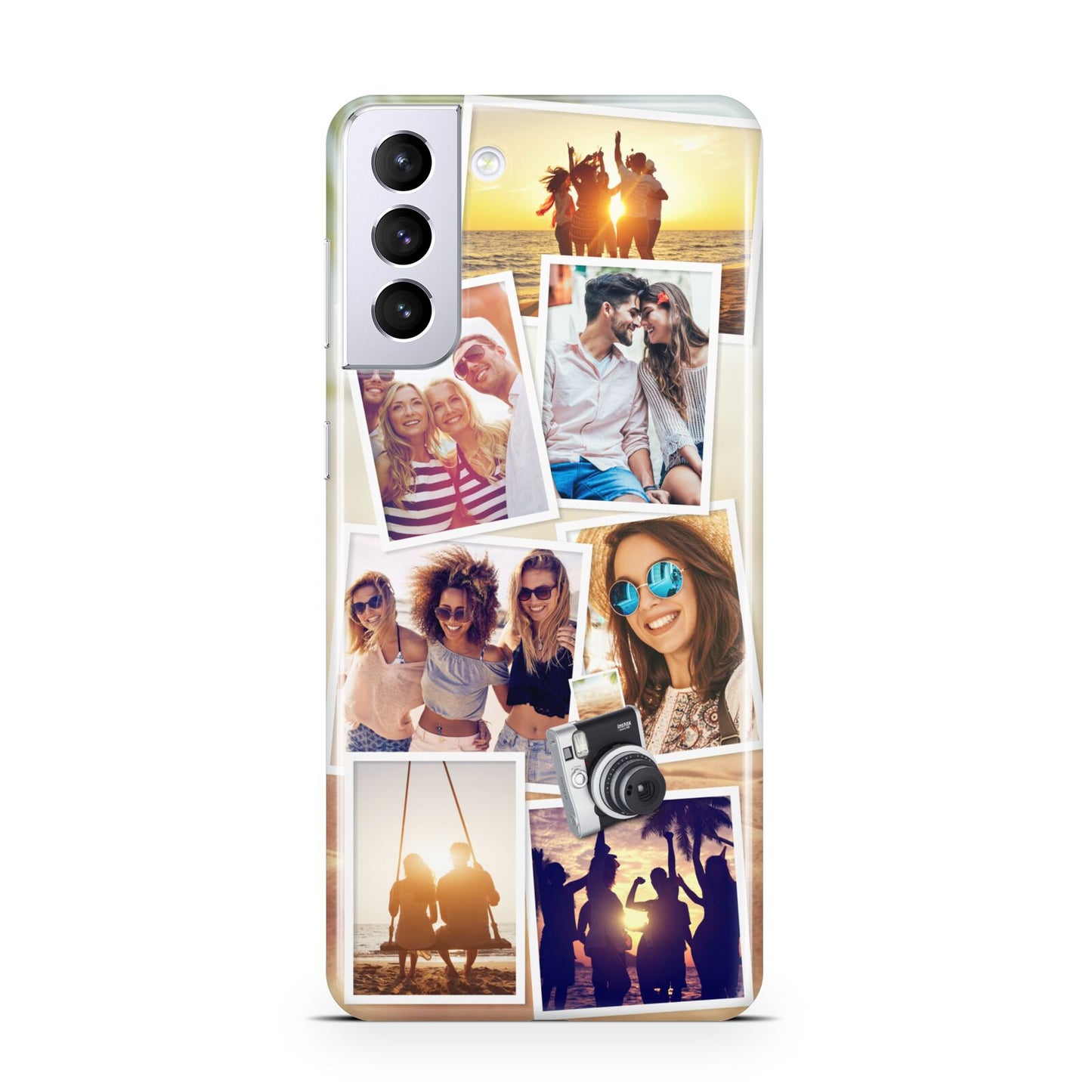 Personalised Summer Holiday Photos Samsung S21 Plus Phone Case