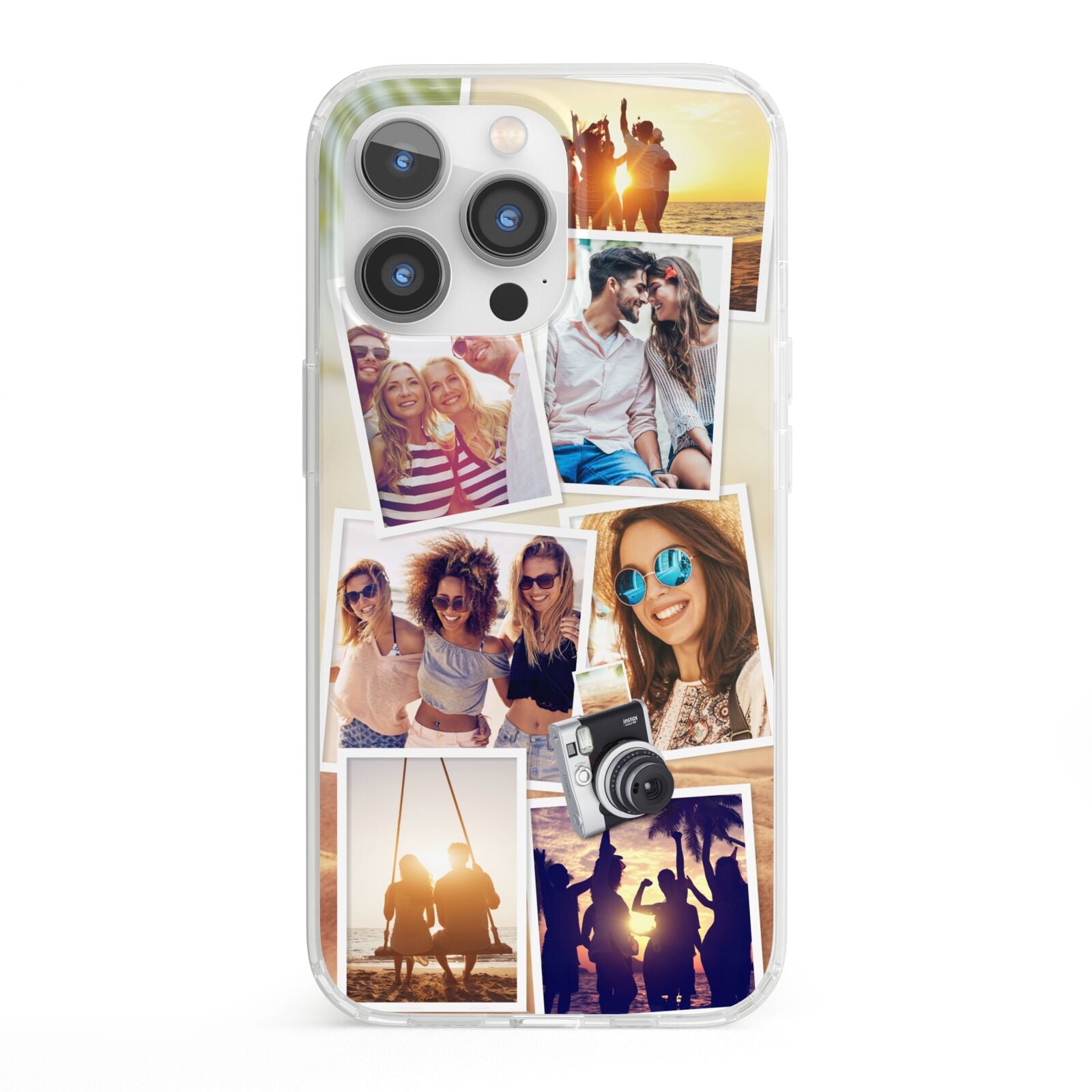 Personalised Summer Holiday Photos iPhone 13 Pro Clear Bumper Case