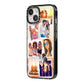 Personalised Summer Holiday Photos iPhone 14 Black Impact Case Side Angle on Silver phone