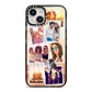 Personalised Summer Holiday Photos iPhone 14 Black Impact Case on Silver phone