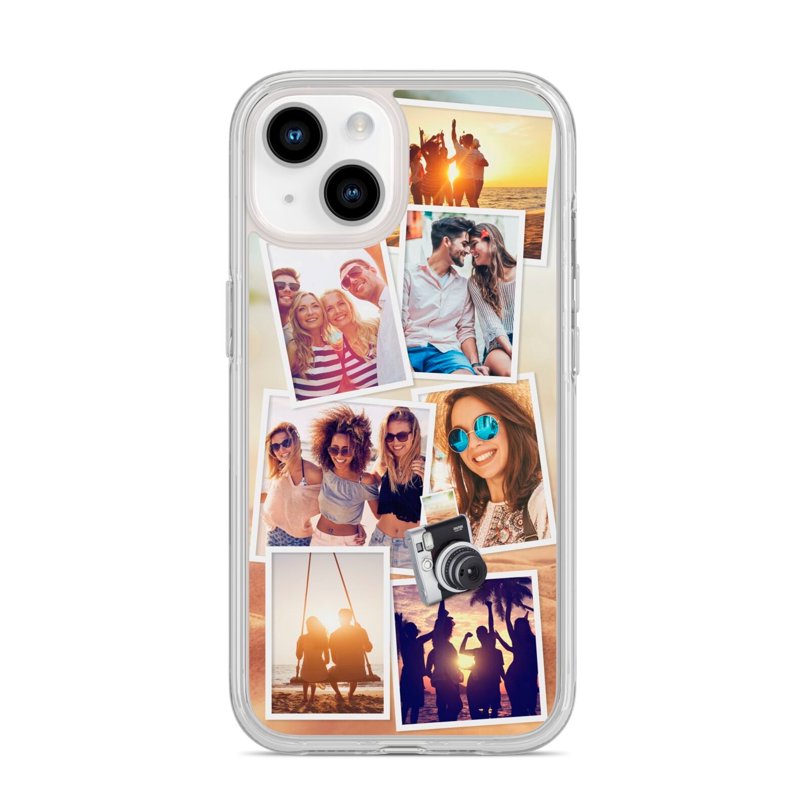 Personalised Summer Holiday Photos iPhone 14 Clear Tough Case Starlight