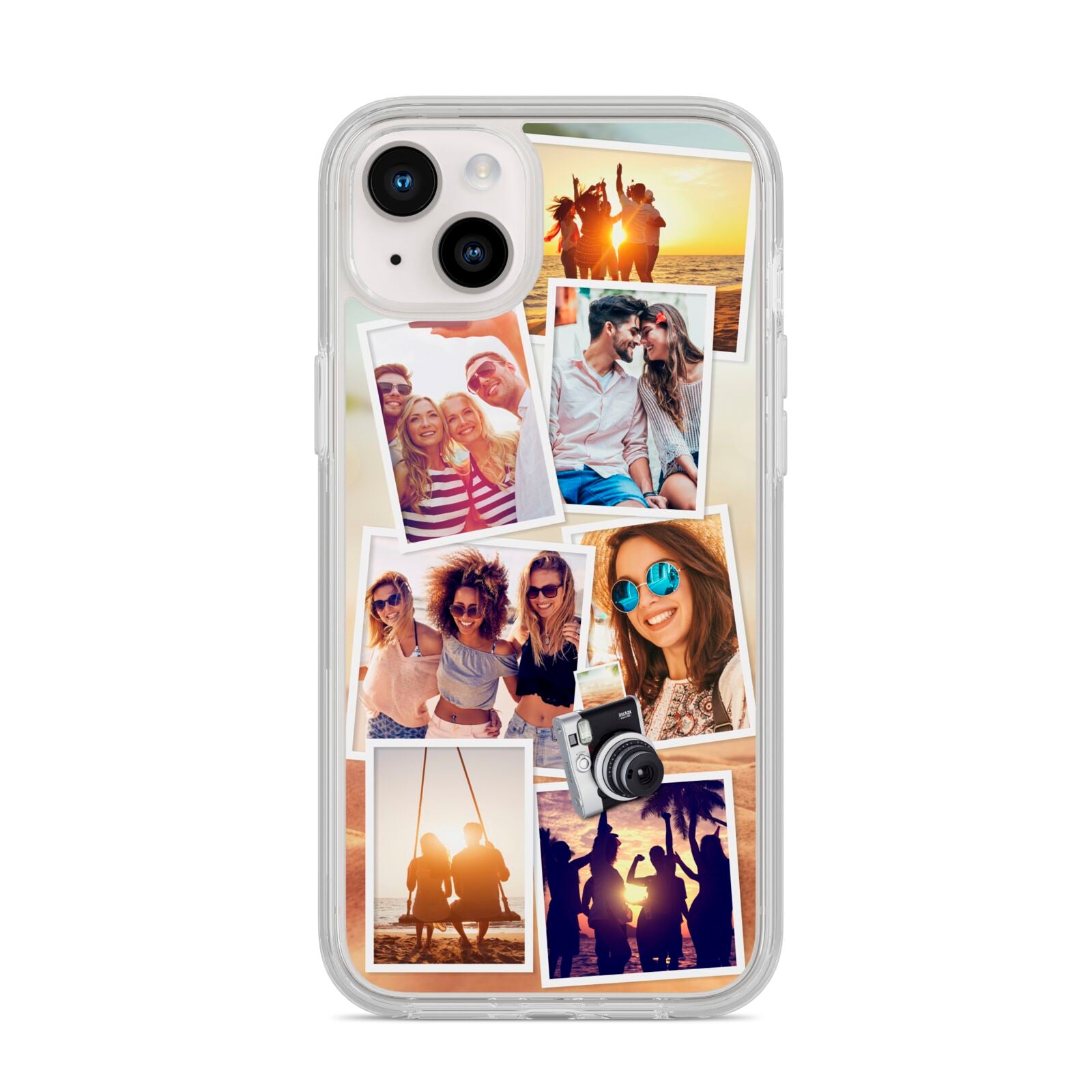 Personalised Summer Holiday Photos iPhone 14 Plus Clear Tough Case Starlight