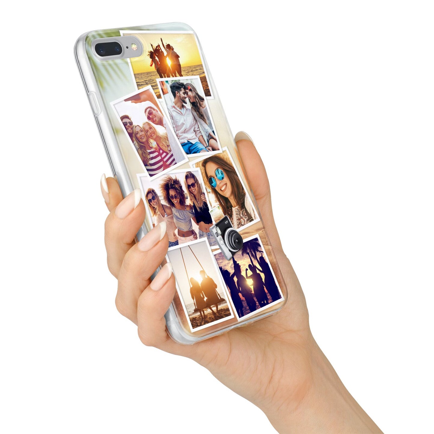 Personalised Summer Holiday Photos iPhone 7 Plus Bumper Case on Silver iPhone Alternative Image