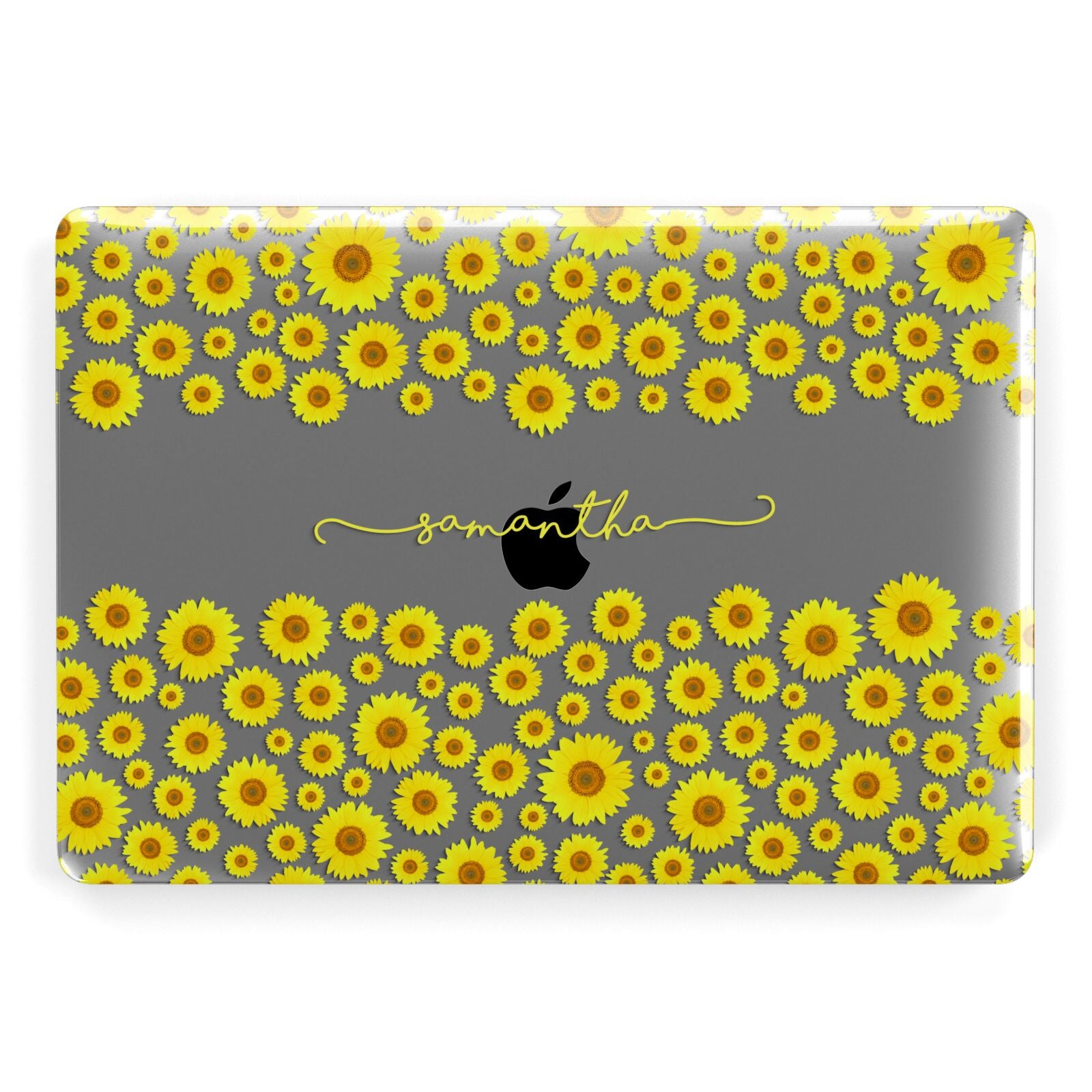 Personalised Sunflower Apple MacBook Case