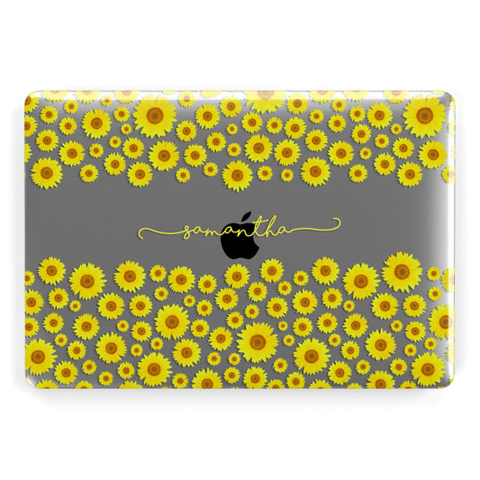 Personalised Sunflower Apple MacBook Case