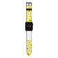 Personalised Sunflower Apple Watch Strap with Blue Hardware