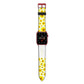 Personalised Sunflower Apple Watch Strap with Red Hardware