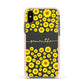 Personalised Sunflower Apple iPhone Xs Impact Case Pink Edge on Black Phone
