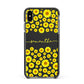 Personalised Sunflower Apple iPhone Xs Max Impact Case Black Edge on Black Phone
