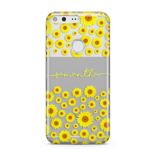 Personalised Sunflower Google Pixel Case