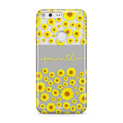 Personalised Sunflower Google Pixel Case