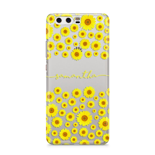 Personalised Sunflower Huawei P10 Phone Case