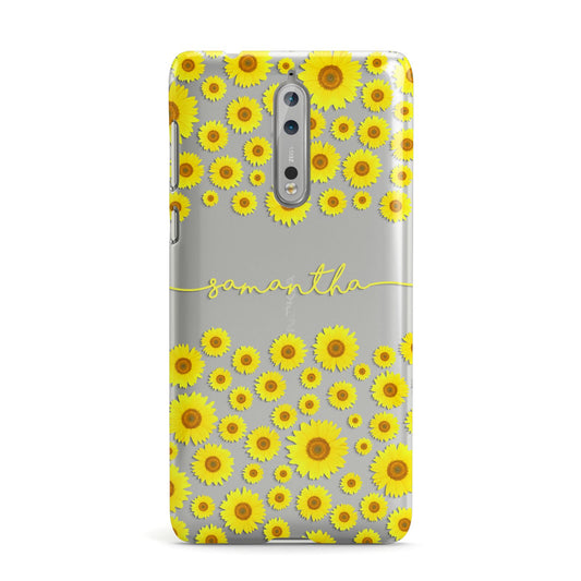 Personalised Sunflower Nokia Case