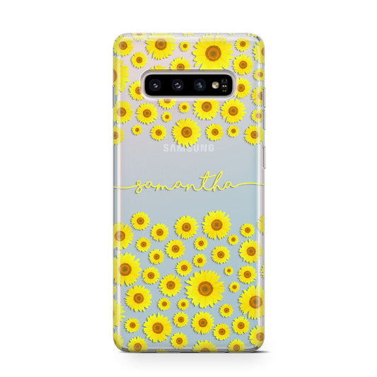 Personalised Sunflower Protective Samsung Galaxy Case
