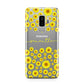 Personalised Sunflower Samsung Galaxy S9 Plus Case on Silver phone