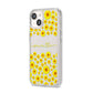 Personalised Sunflower iPhone 14 Clear Tough Case Starlight Angled Image