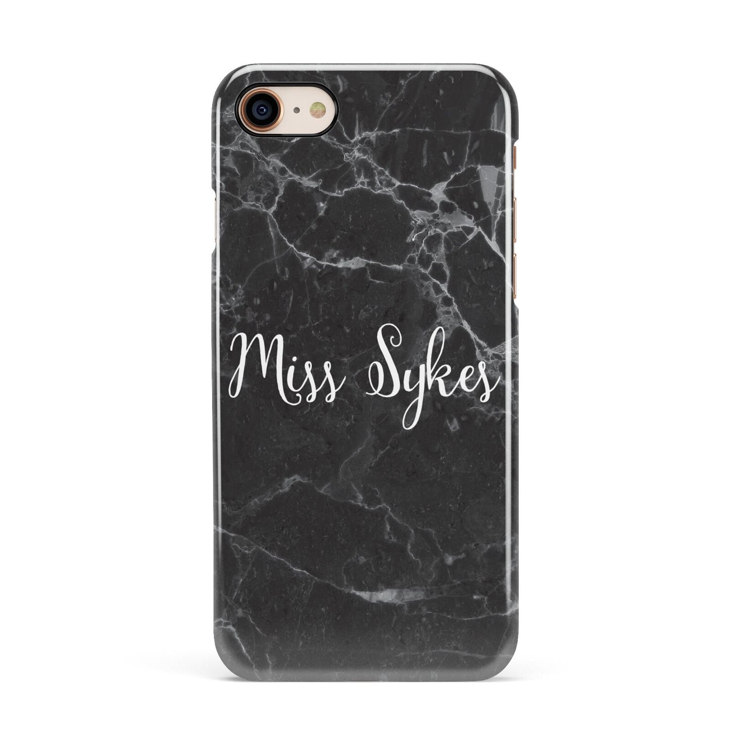 Personalised Surname Marble Apple iPhone 7 8 3D Snap Case