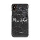 Personalised Surname Marble Apple iPhone XS 3D Snap Case