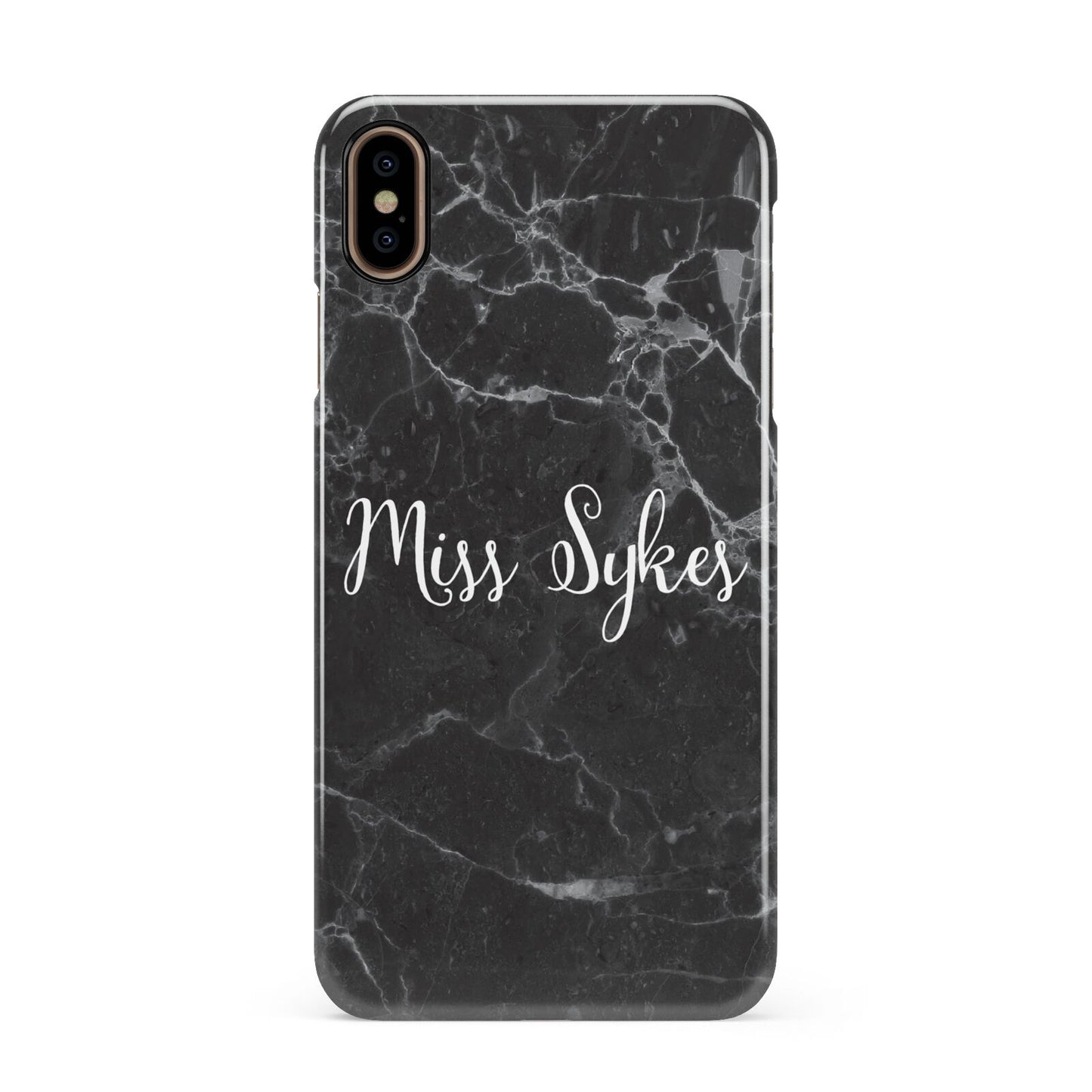 Personalised Surname Marble Apple iPhone Xs Max 3D Snap Case