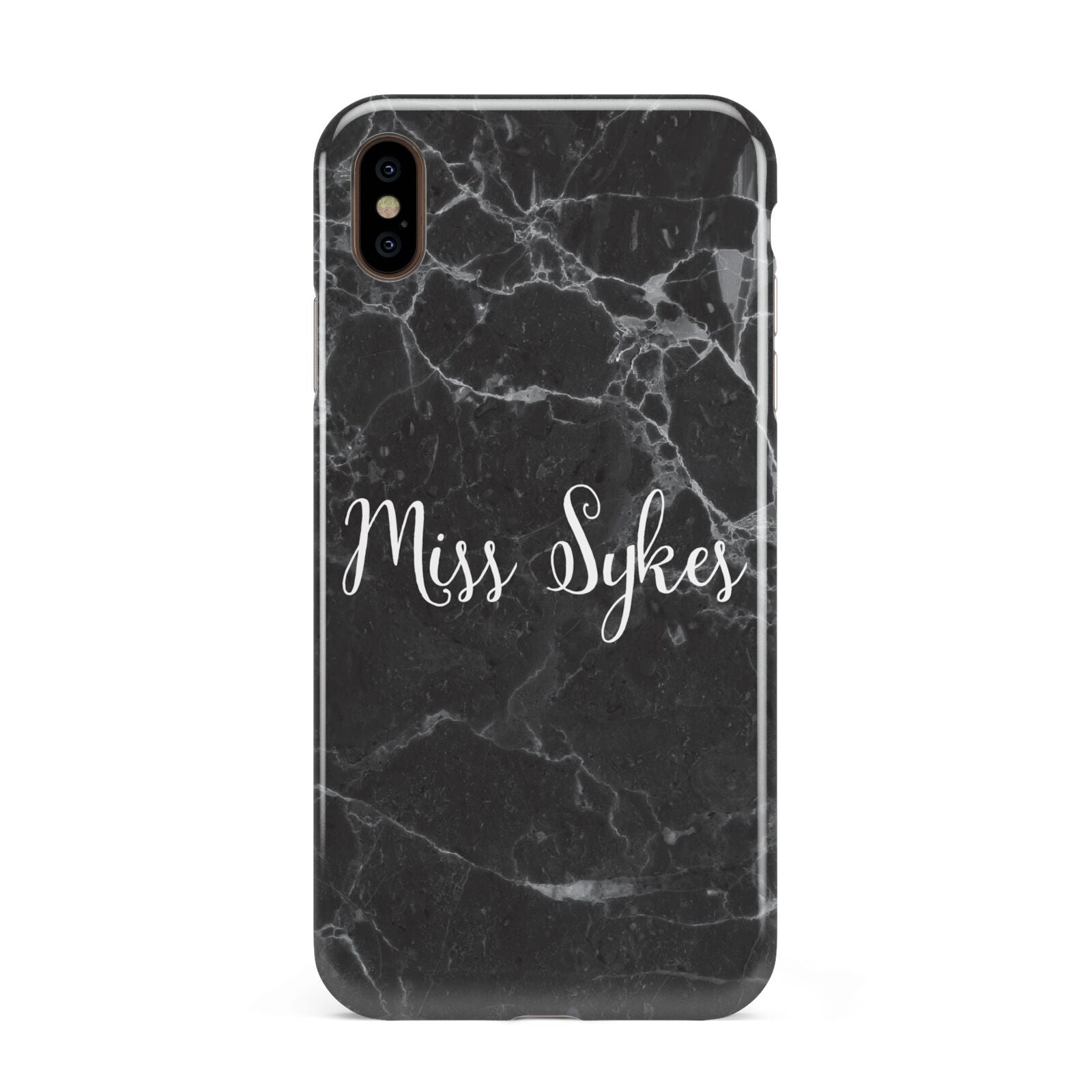 Personalised Surname Marble Apple iPhone Xs Max 3D Tough Case