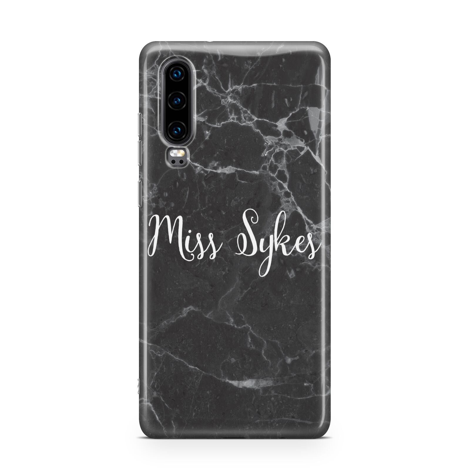 Personalised Surname Marble Huawei P30 Phone Case