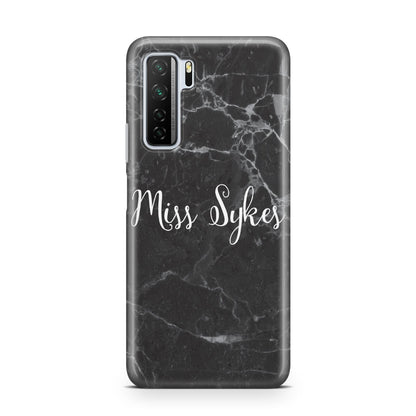 Personalised Surname Marble Huawei P40 Lite 5G Phone Case