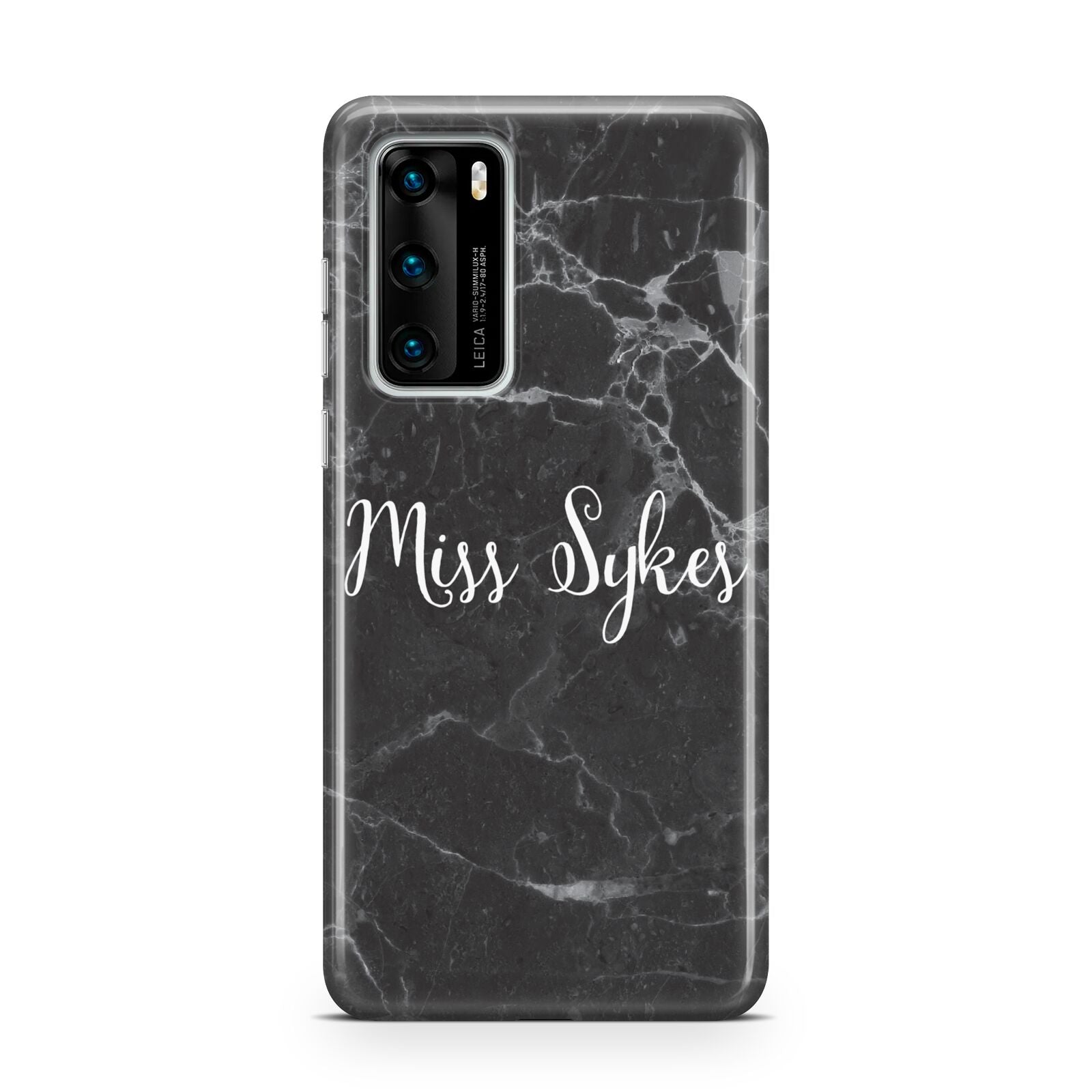 Personalised Surname Marble Huawei P40 Phone Case