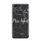 Personalised Surname Marble Huawei Y7 2018