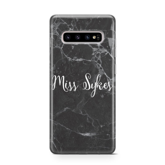 Personalised Surname Marble Protective Samsung Galaxy Case