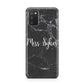 Personalised Surname Marble Samsung A02s Case
