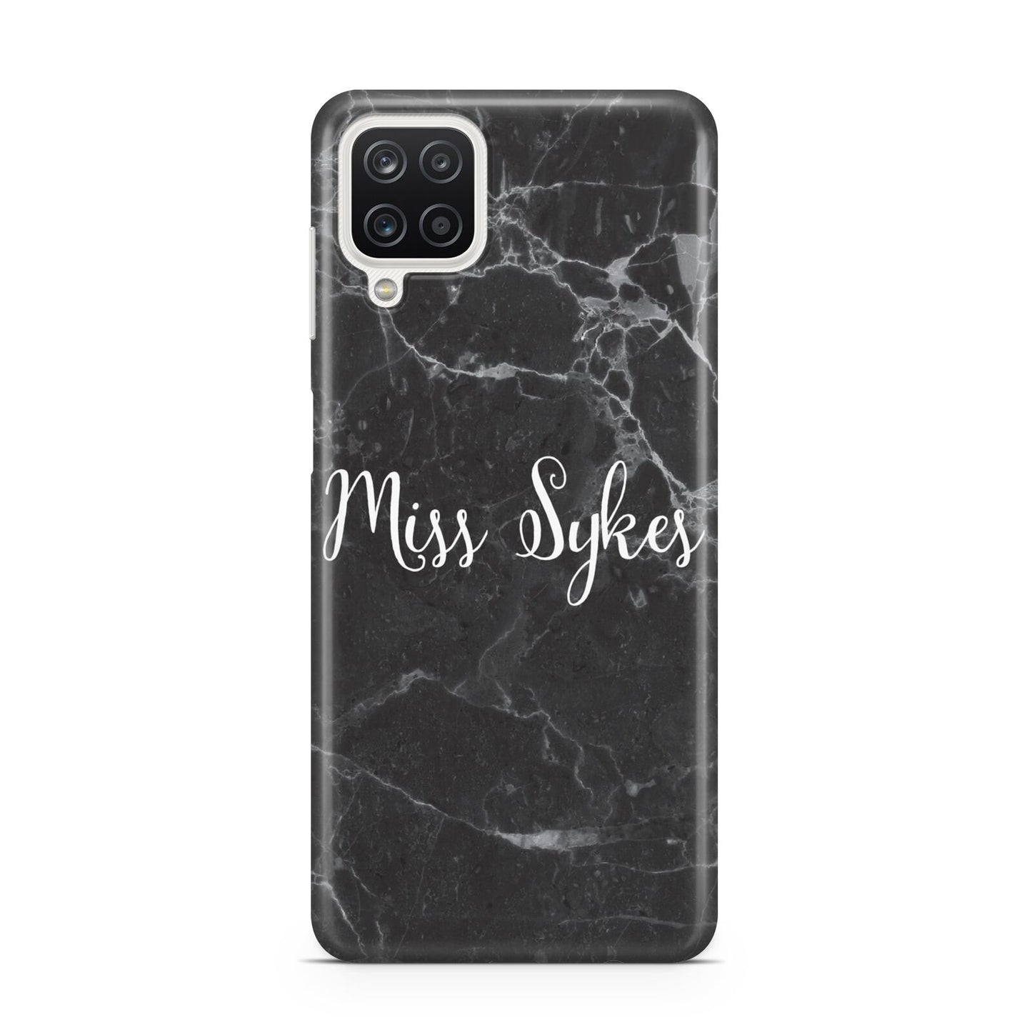 Personalised Surname Marble Samsung A12 Case