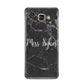 Personalised Surname Marble Samsung Galaxy A3 2016 Case on gold phone