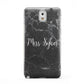 Personalised Surname Marble Samsung Galaxy Note 3 Case