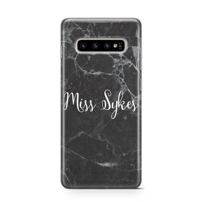 Personalised Surname Marble Samsung Galaxy S10 Case