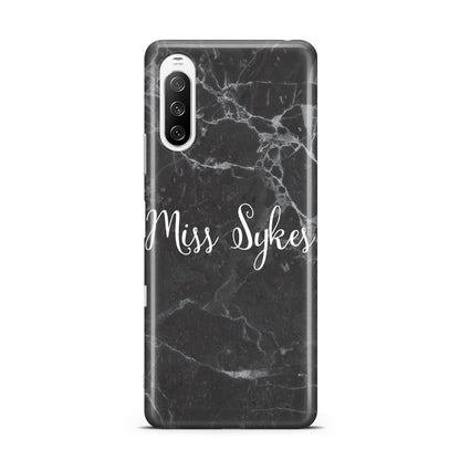 Personalised Surname Marble Sony Xperia 10 III Case