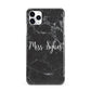 Personalised Surname Marble iPhone 11 Pro Max 3D Snap Case