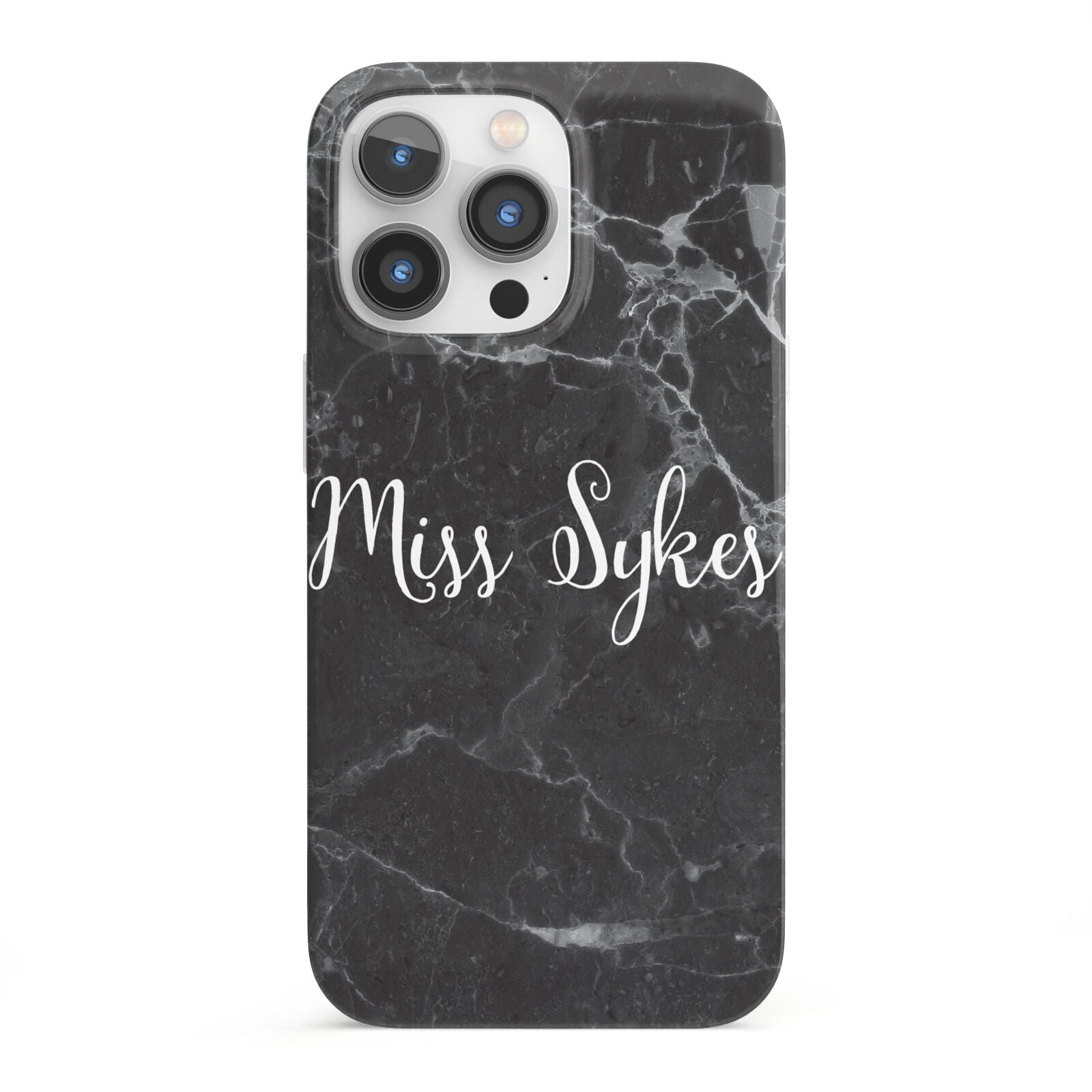 Personalised Surname Marble iPhone 13 Pro Full Wrap 3D Snap Case