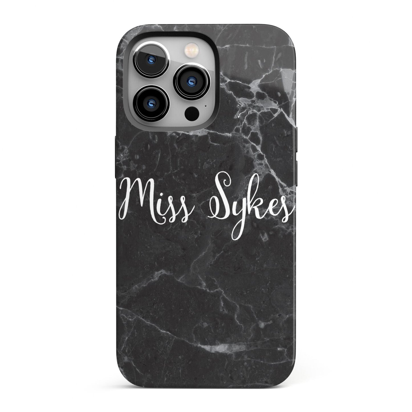 Personalised Surname Marble iPhone 13 Pro Full Wrap 3D Tough Case