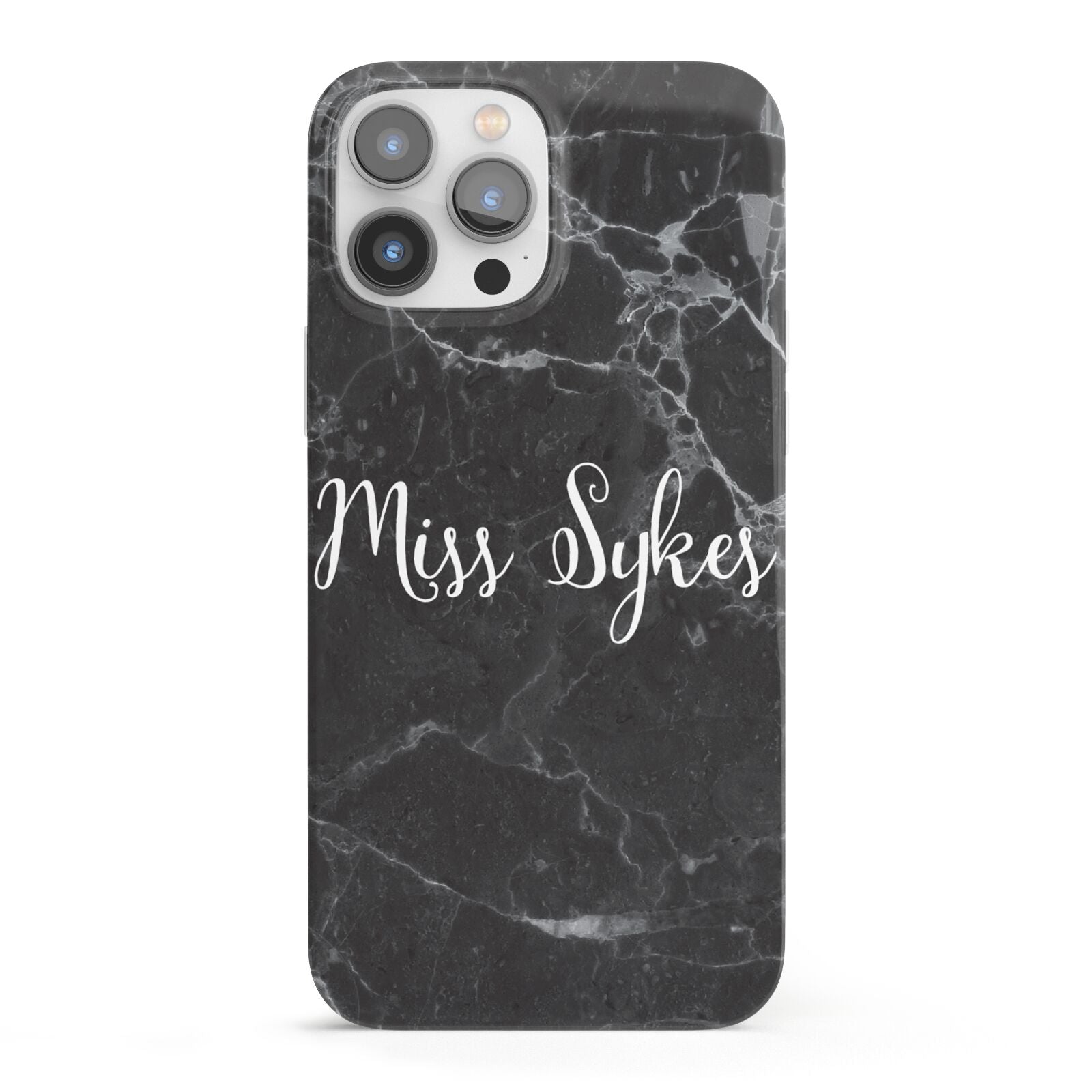 Personalised Surname Marble iPhone 13 Pro Max Full Wrap 3D Snap Case