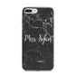 Personalised Surname Marble iPhone 7 Plus Bumper Case on Silver iPhone