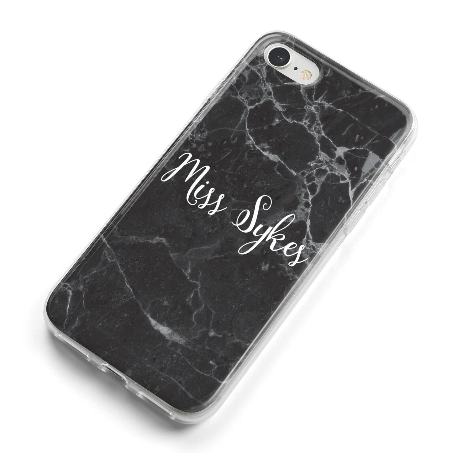 Personalised Surname Marble iPhone 8 Bumper Case on Silver iPhone Alternative Image