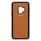 Personalised Tan Pebble Leather Samsung S9 Case